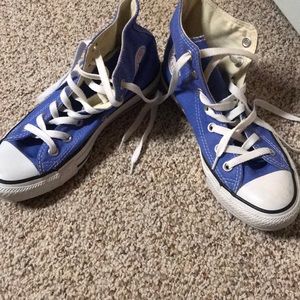 Very lightly warn blue converse